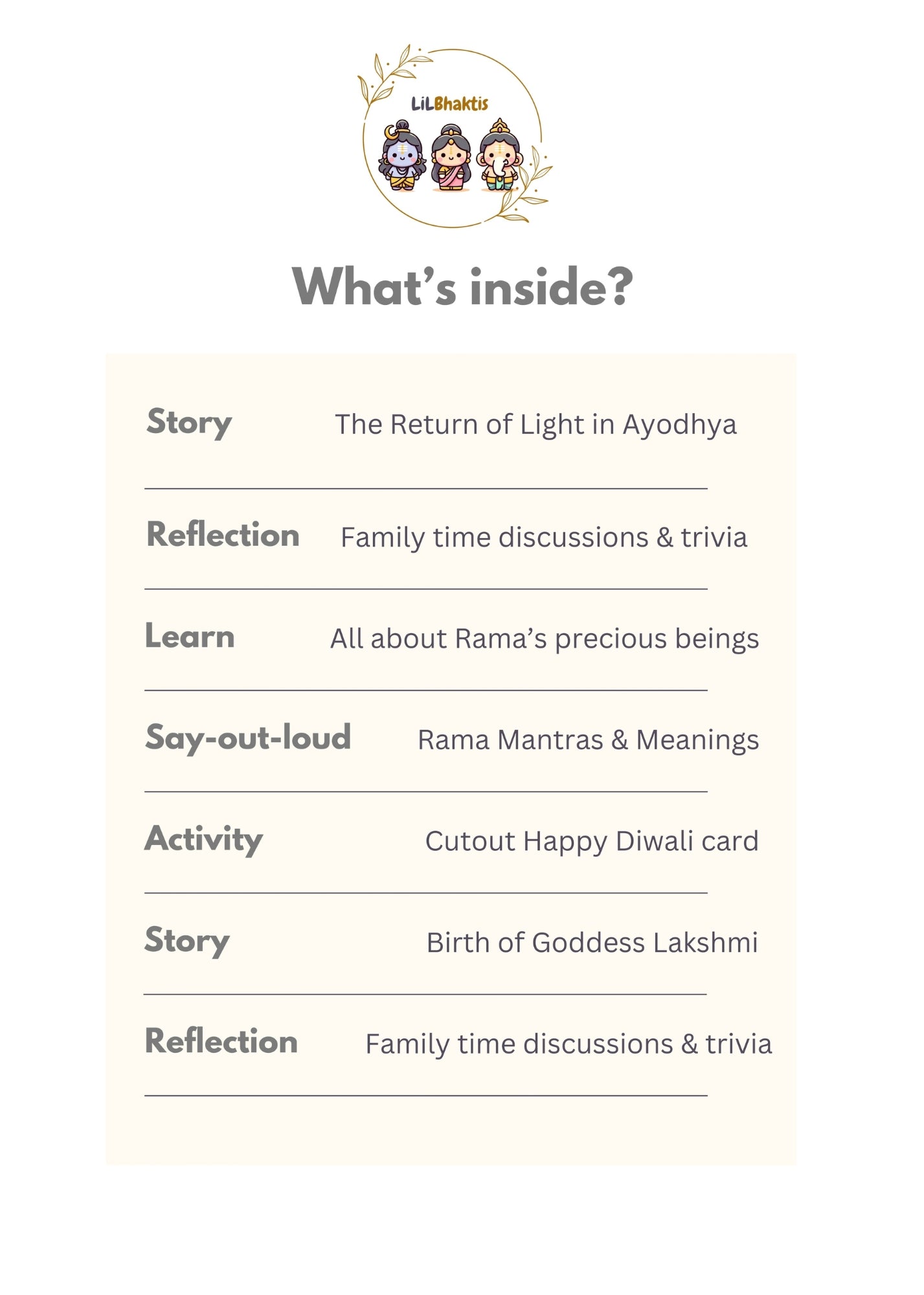 Diwali's Gift of Love: Stories, Shlokas and Mantras Activity Book