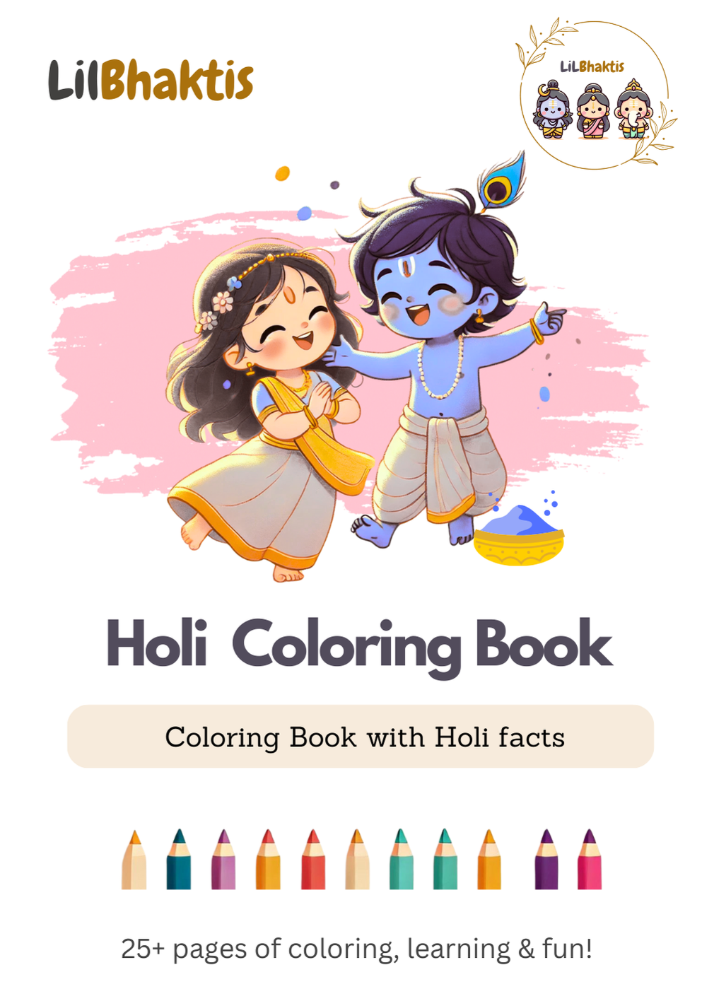 Holi Coloring Book