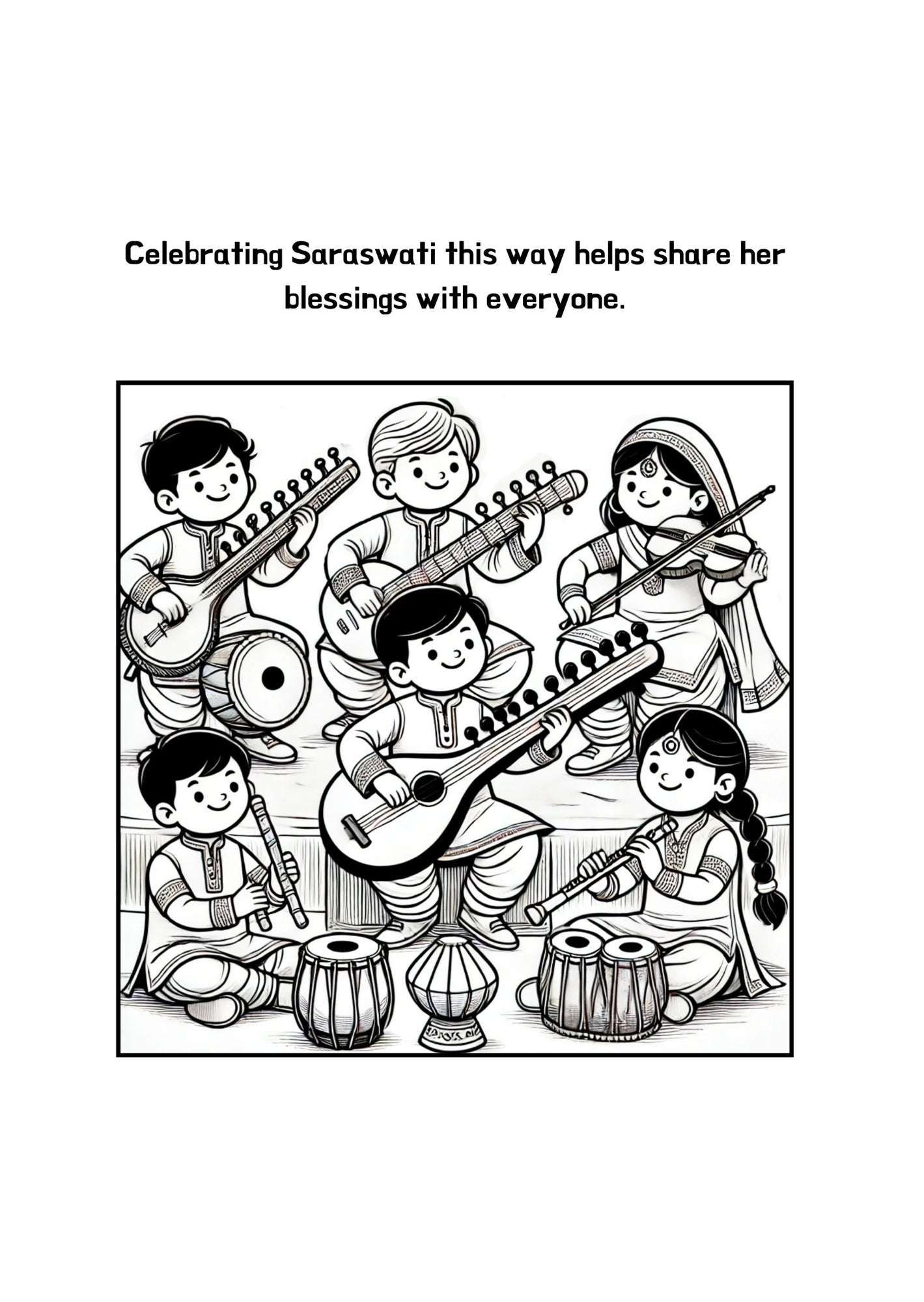 Saraswati Coloring Book