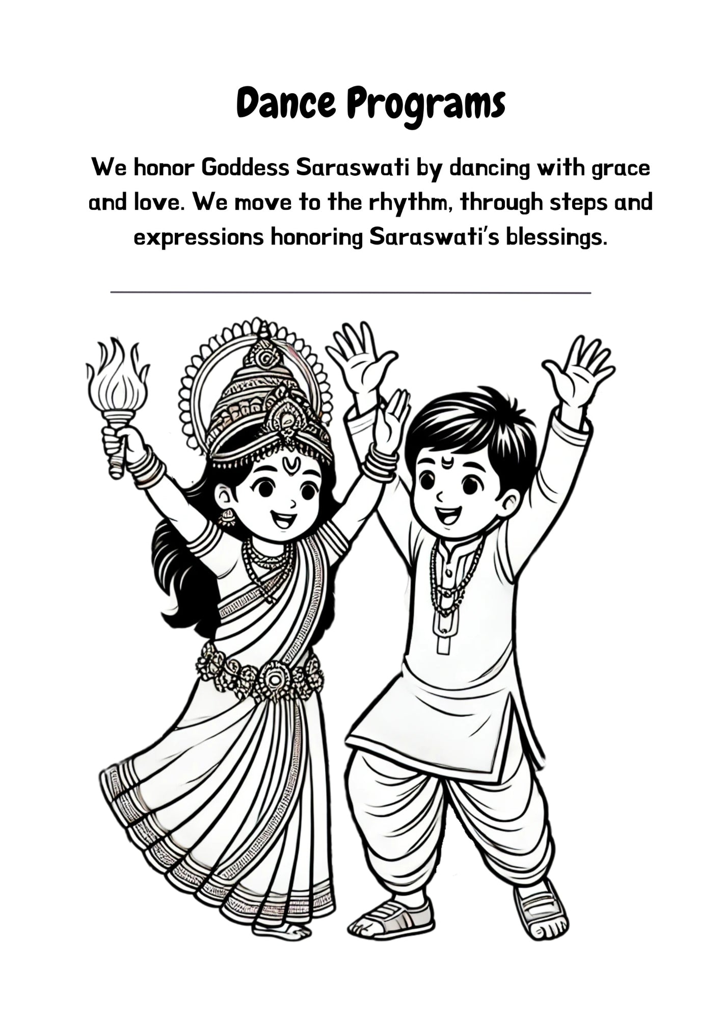Saraswati Coloring Book