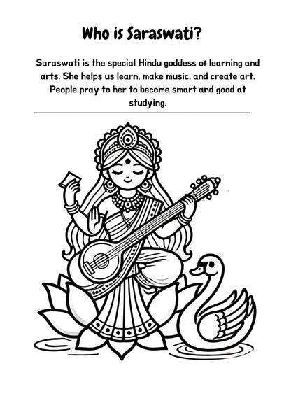 Saraswati Coloring Book