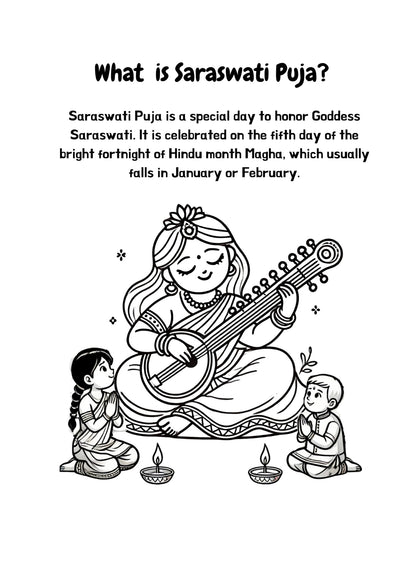 Saraswati Coloring Book