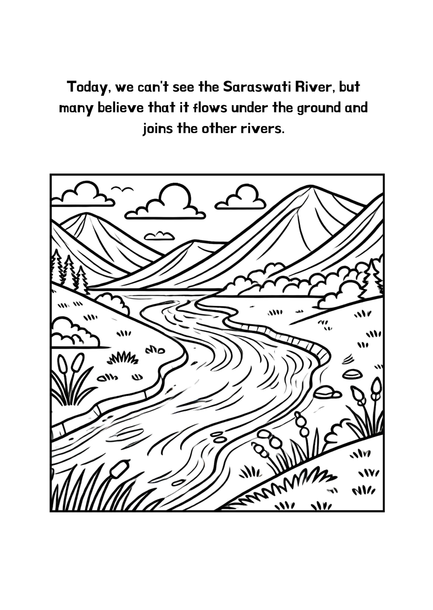 Saraswati Coloring Book