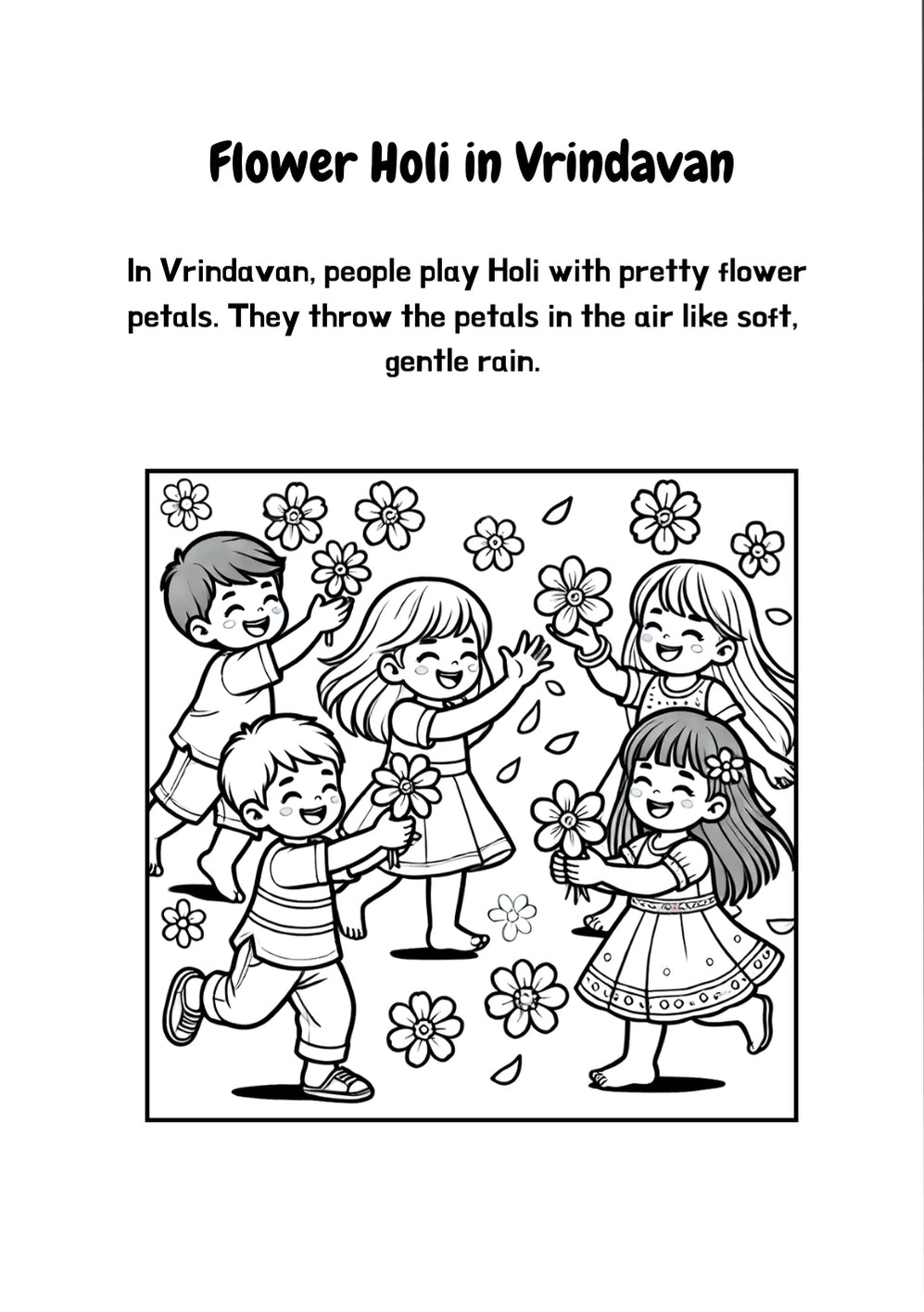 Holi Coloring Book
