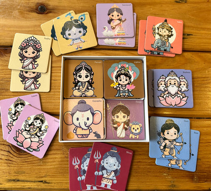 Bhagwan Match: A Memory Game to pair Hindu God cards! (Age 3+)
