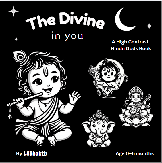 The Divine in you: A High Contrast Hindu Gods Book, Perfect Baby Shower Gift