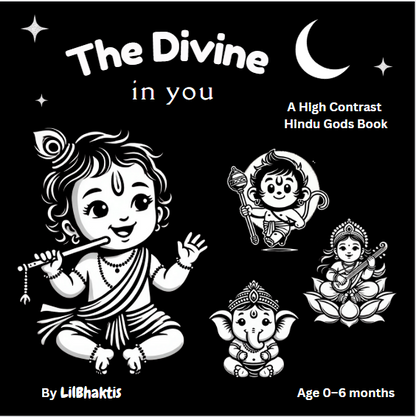 The Divine in you: A High Contrast Hindu Gods Book, Perfect Baby Shower Gift